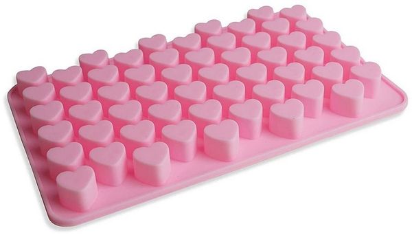 wisefood Backform Silikonform Herzen - pink 18 x 10,5 x 1 cm, (1-tlg)