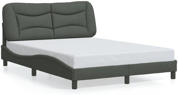 vidaXL Bettgestell ohne Matratze "Hvar" Dunkelgrau 140x190 cm Stoff 3207766 Bild 2