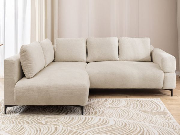 S-Style Möbel Ecksofa Cardea in Bubble-Optik aus weichem Strukturstoff mit hohem Sitzkomfort, mit Wellenfederung