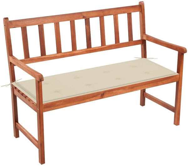 vidaXL Gartenbank mit Auflage 120 cm Massivholz Akazie 3063770