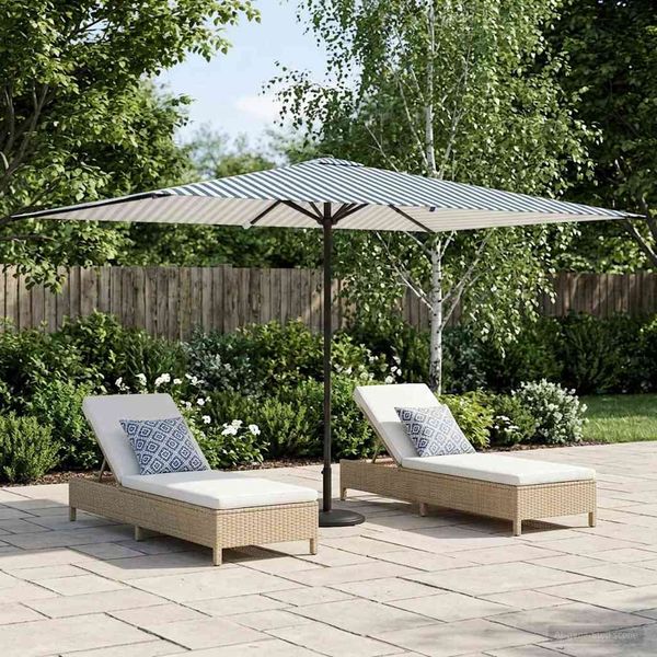 vidaXL Garten-Schirm mit Fuß 200 x 300 cm Polyester Rechtwinklig 42036176