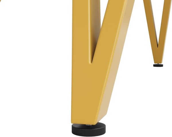 Runder Esstisch (100×100×76cm), Küchen-Esstisch, runder Couchtisch für 4 Personen, geeignet für Esszimmer, Wohnzimmer, stilvolle Tischbeine aus Metall, Tischplatte aus MDF-Marmor, Gold Bild 10