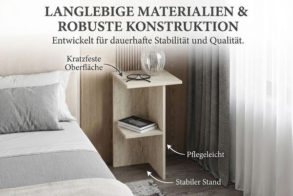 Skye Decor Nachttisch moderner Nachtkommode (Packung, 1-St, Einzelmöbel), Modernes Design mit Stauraum, Pflegeleicht