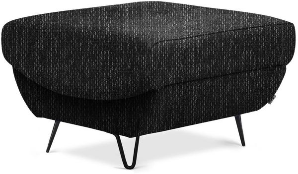Wohnideebilder Silva Schwarz Fußhocker PU-SIL-10MAR