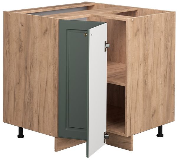 Eckunterschrank Fame-Line Grün-Gold Landhaus 80.5 cm ohne Arbeitsplatte Vicco Bild 4