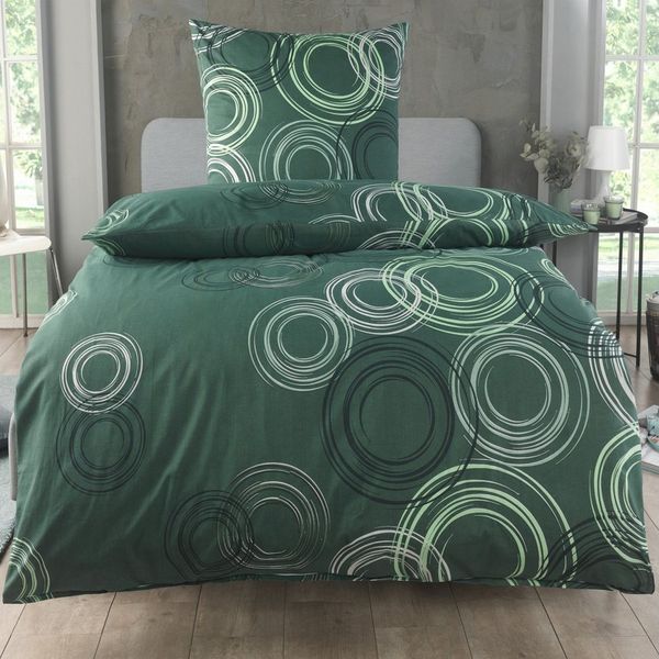 Malika Bettwäsche 135x200 + 80x80 cm atmungsaktiver Baummwoll Renforce Bettbezug, Renforce Baumwolle, 2 teilig, Für Allergiker geeignet, pflegeleicht, angenehm weicher Stoff