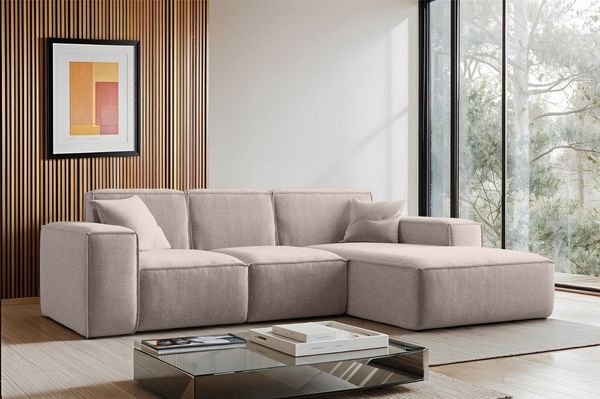 Kaiser Möbel Ecksofa Eckcouch SIENA L-Form, Stoff Poso/Salvador/Maloy/Artico/Velo, Einzelsofa, Bequem, originelles Design, praktisch, viele Farben