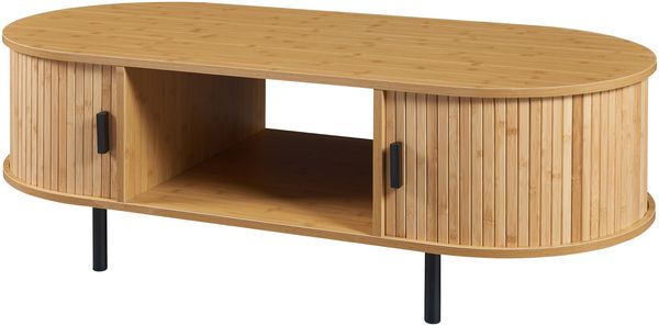 Couchtisch Tvedestrand 120x55x40 cm Bambus Natur [en. casa] Bild 2