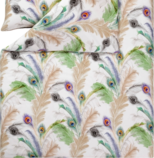 Estella Bettwäsche Feather 4772 985 Multicolor Mako Satin 200 x 220 + 2x 80 x 80 cm Bild 3