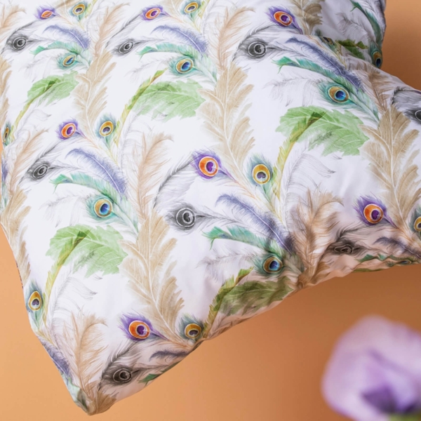 Estella Bettwäsche Feather 4772 985 Multicolor Mako Satin 200 x 220 + 2x 80 x 80 cm Bild 7