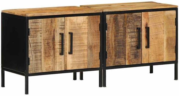 vidaXL Nachttisch 2 pcs Braun und Schwarz 50 x 30 x 45 cm 4019642