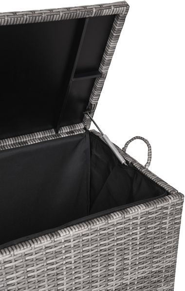 Auflagenbox VERA Grau Polyester | Gartenbox Aufbewahrungsbox Kissenbox Gartentruhe Outdoor Bild 4