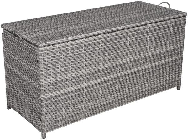 Auflagenbox VERA Grau Polyester | Gartenbox Aufbewahrungsbox Kissenbox Gartentruhe Outdoor Bild 3
