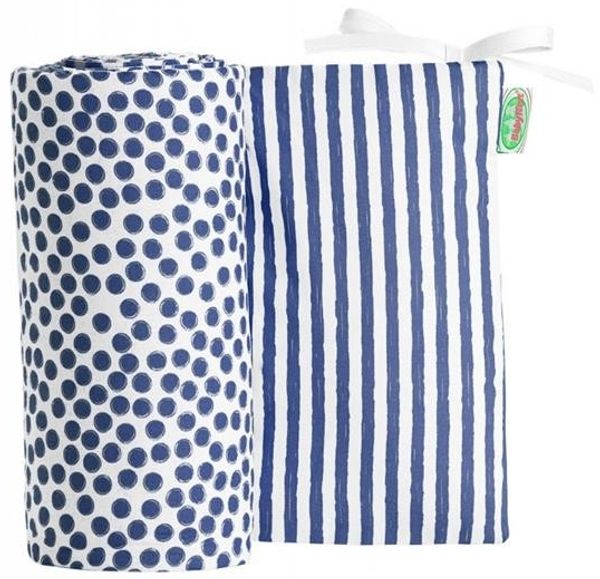 Odenwälder 4074 Wende Nestchen Dots/ Stripes Stripes Light Denim