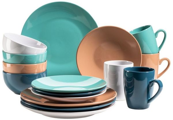Neuetischkultur Kombiservice Kombiservice 16-teilig Inoda Earth Paint (16-tlg), 4 Personen, Steinzeug, Geschirrset Steinzeug