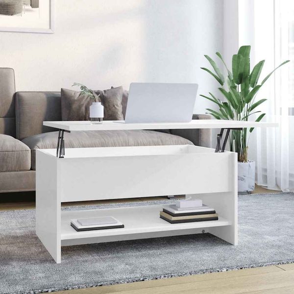 vidaXL Couchtisch Hochglanz-Weiß 80x50x40 cm Holzwerkstoff 809662