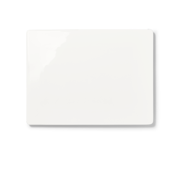 Platte 24x32 cm Fine Bone China Pure Weiss Dibbern Servierplatte - Mikrowelle geeignet, Spülmaschinenfest