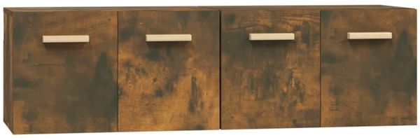 vidaXL Wandschränke 2 Stk. Räuchereiche 60x36,5x35 cm Holzwerkstoff 3115633 Bild 2