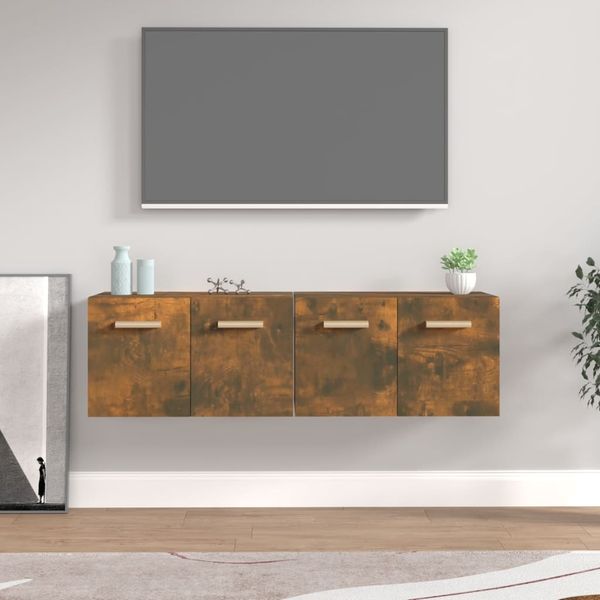 vidaXL Wandschränke 2 Stk. Räuchereiche 60x36,5x35 cm Holzwerkstoff 3115633