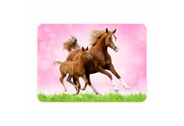 nikima Platzset stabiles Vinyl Tischset Pferde rosa Kinder Platzset abwaschbar, (1-St) Bild 1