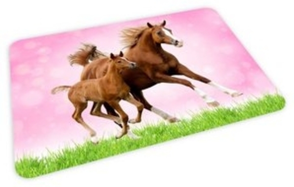 nikima Platzset stabiles Vinyl Tischset Pferde rosa Kinder Platzset abwaschbar, (1-St) Bild 6