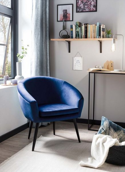 XDREAM Loungesessel Lutz, Relaxsessel, Cocktailsessel, Polstersessel, Einzelsessel (1-St), bequemer Sessel in Samtvelours-Optik, viele moderne Farben