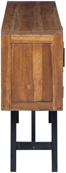 TV-Ständer, TV-Regal Natur 110x30x75 cm Massivholz Teak Bild 7