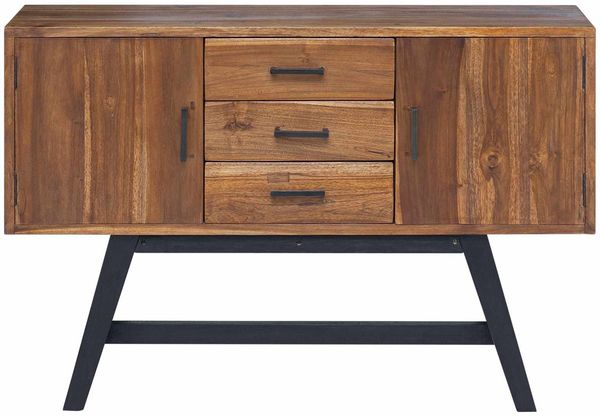 TV-Ständer, TV-Regal Natur 110x30x75 cm Massivholz Teak Bild 6