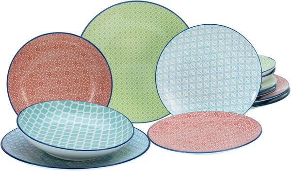 Mediterran Bunt, Tellerset 12-tlg (mo)