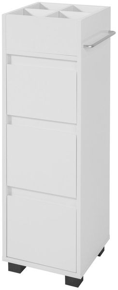 SoBuy BZR29-W Badunterschrank, MDF, Lackiert, Weiß, 33 x 90 x 30 cm