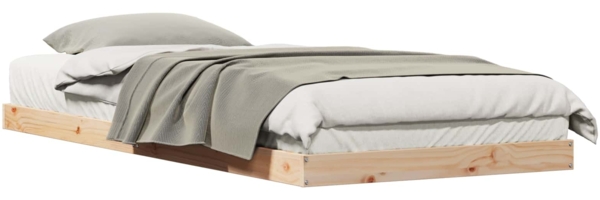 vidaXL Bodenbettrahmen Natur 213,5 x 104 x 9 cm Massives Kiefernholz 869750