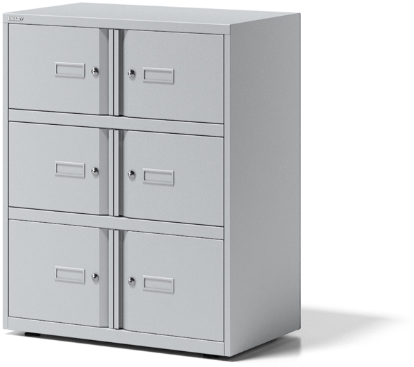 Office Lodge Essentials, 6 Türen: 4x H 267 & 2x H 304 mm, Farbe lichtgrau