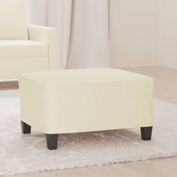 vidaXL Fußhocker Creme 70x55x41 cm Kunstleder 349356