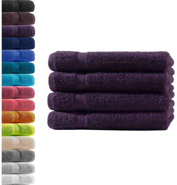Hometex Premium Textiles Handtuch in Premium Qualität 500 g/m², Feinster Frottier-Stoff 100% Baumwolle, 4x Handtuch, weich, saugfähig, extra schwer & flauschig - TEST BILD TOP MARKE 2025