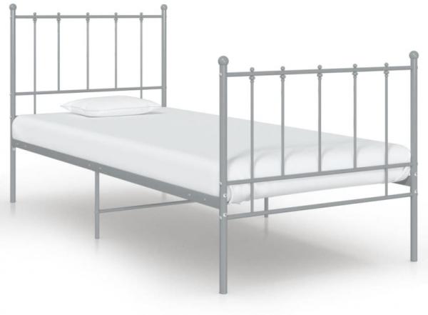 vidaXL Bett Grau Metall 100x200 cm [324951]