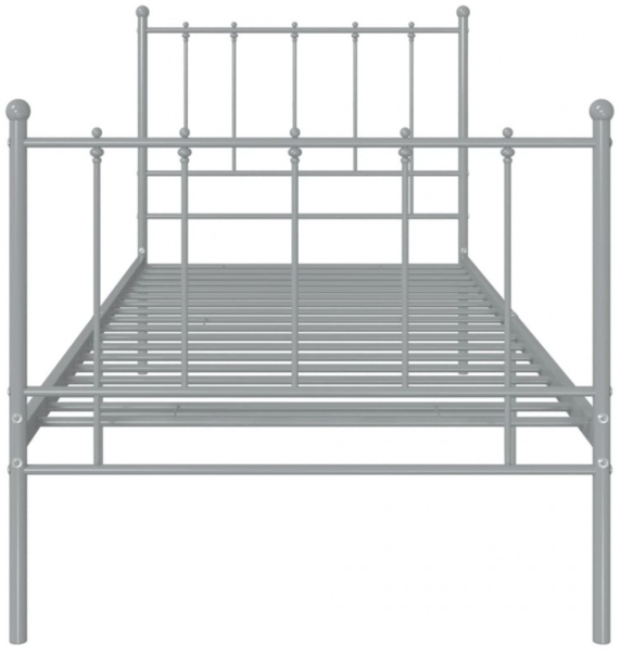 vidaXL Bett Grau Metall 100x200 cm [324951] Bild 9