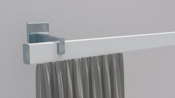indeko Gardinenstange Bern, 1-läufig, Wunschmaßlänge, verschraubt, Aluminium, Innenlauf Komplett-Set inkl. Gleitern und Montagematerial