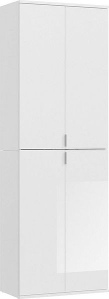 INOSIGN Mehrzweckschrank Trondheim, Höhe 193 cm, 4 Türen, 9 Fächer, 7 Einlegeböden inkl. ausziehbarer Kleiderstange, Garderobenschrank, Kleiderschrank