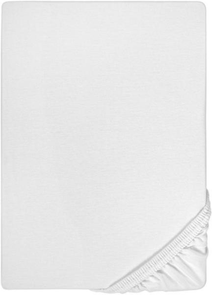 biberna Jersey-Elastic-Topper-Spannbetttuch 0077641, weiß, 1x 180x200 cm - 200x220 cm