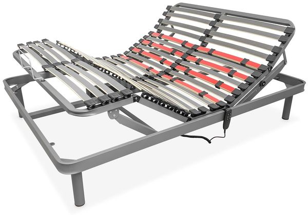 amuéblate online Flexipro Elektrobett mit 5 Ebenen und verstärkter Struktur, ergonomisch, zuverlässig und leise, Deutscher Motor, 135x190 cm
