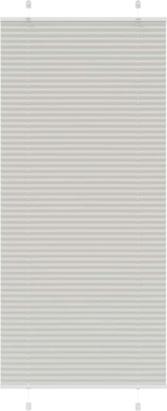 vidaXL Plissee Hellgrau 95x200 cm Stoffbreite 94,4 cm Polyester 4015363