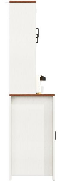 Hohes Sideboard mit LED-Beleuchtung, 115x40x174,7 cm, weiß, MDF/Metall Bild 9