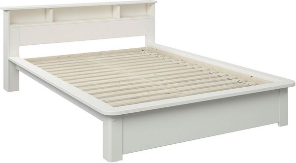 OTTO home Massivholzbett "KERO"Stauraum im Kopfteil, zertifiziertes Massivholz (Kiefer), optional mit Schublade