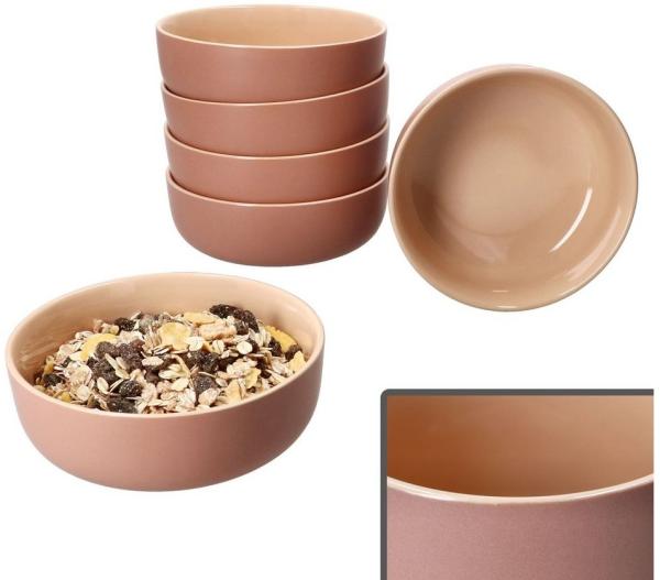 Ritzenhoff & Breker Müslischale Ritzenhoff 6x Jasper Schale Ø14,5cm Puder 360ml Steingut 6 Pers, Steingut