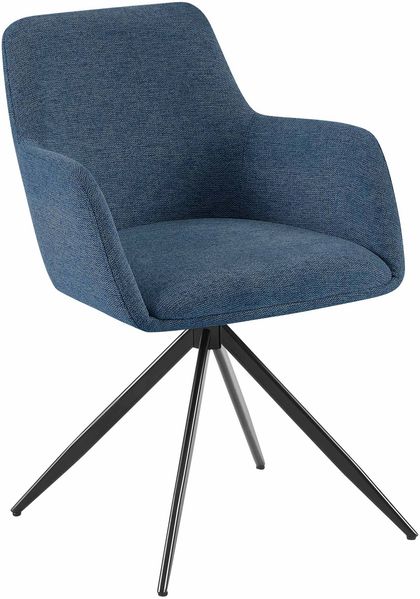 Esszimmerstuhl PELON - Stoff Blau 56x62x81 cm | Essstühle Esszimmerstühle Küchenstühle Wohnzimmerstühle