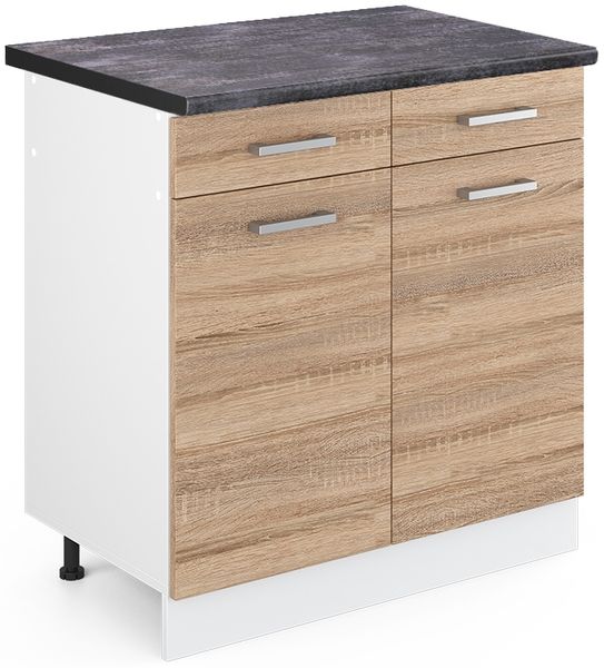 Küchenunterschrank R-Line Sonoma 80 cm , AP Anthrazit Vicco