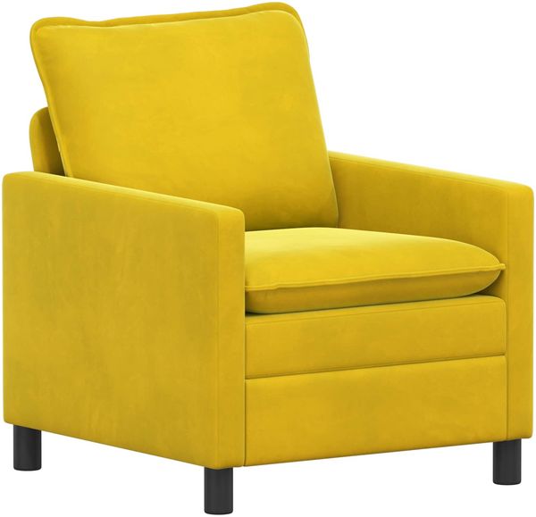 vidaXL Sofa Gelb 76 x 81 x 87,5 cm Samt 42028761 Bild 2
