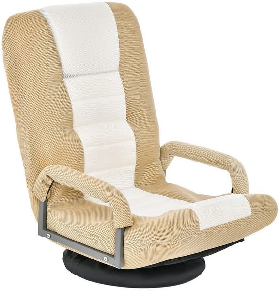 COSTWAY Relaxsessel, Bodensessel mit verstellbarer Rückenlehne,drehbar