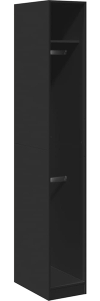 vidaXL Kleiderschrank Schwarz 30x50x200 cm Holzwerkstoff 3307775