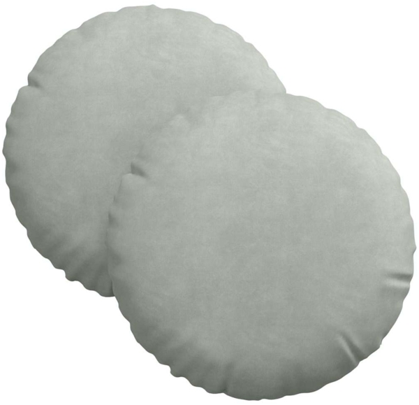 vidaXL Sitzkissen 2 Stück Hellgrau Ø 30 x 13 cm Samt 42014100